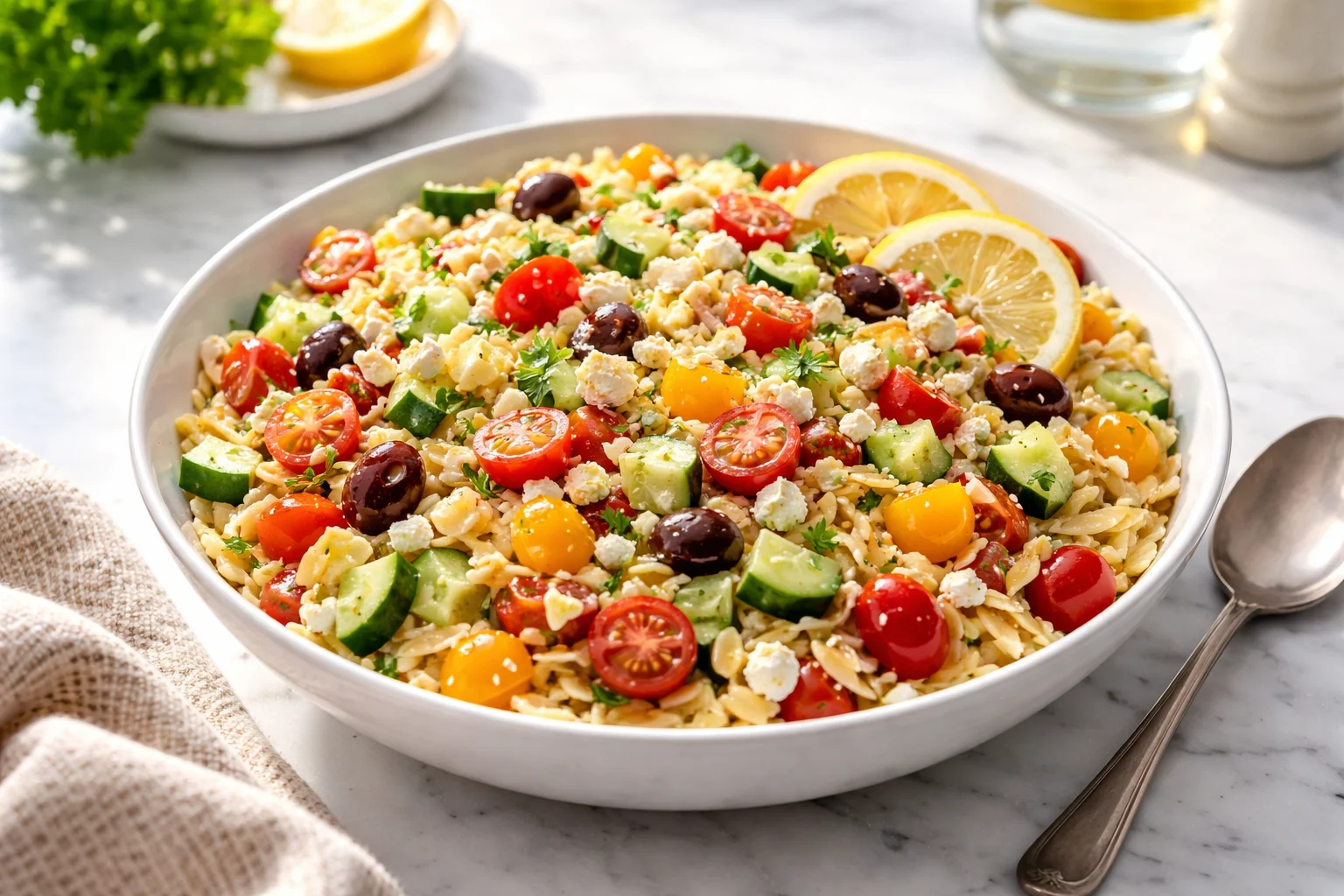 greek orzo salad