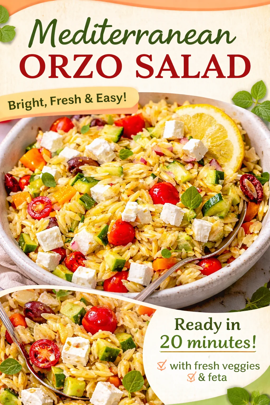 Fresh & Flavorful Greek Orzo Salad to Brighten Your Summer