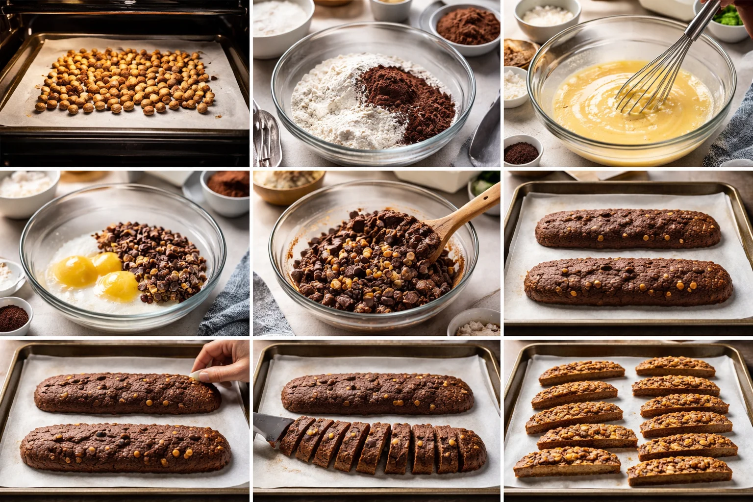 chocolate hazelnut biscotti