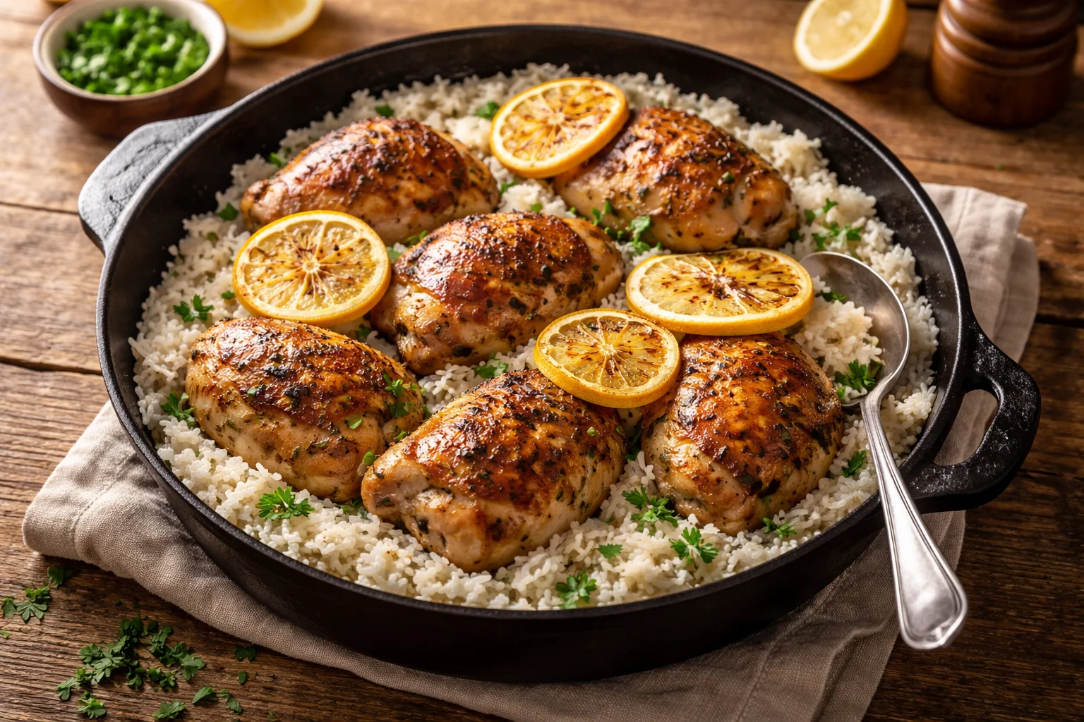 one pot greek chicken and rice