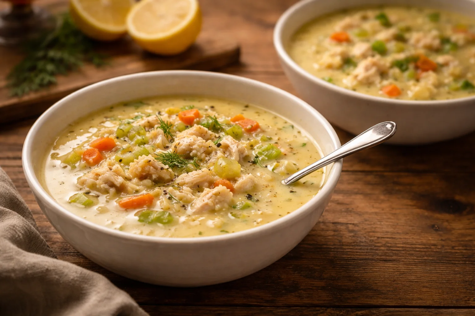 greek avgolemono chicken rice soup