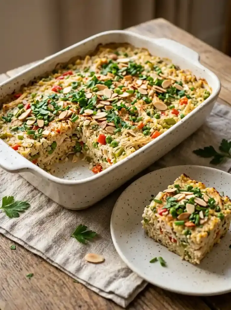 Healthy Chicken Cauliflower Rice Casserole