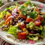Delicious Santa Fe Salad with fresh ingredients and vibrant colors.