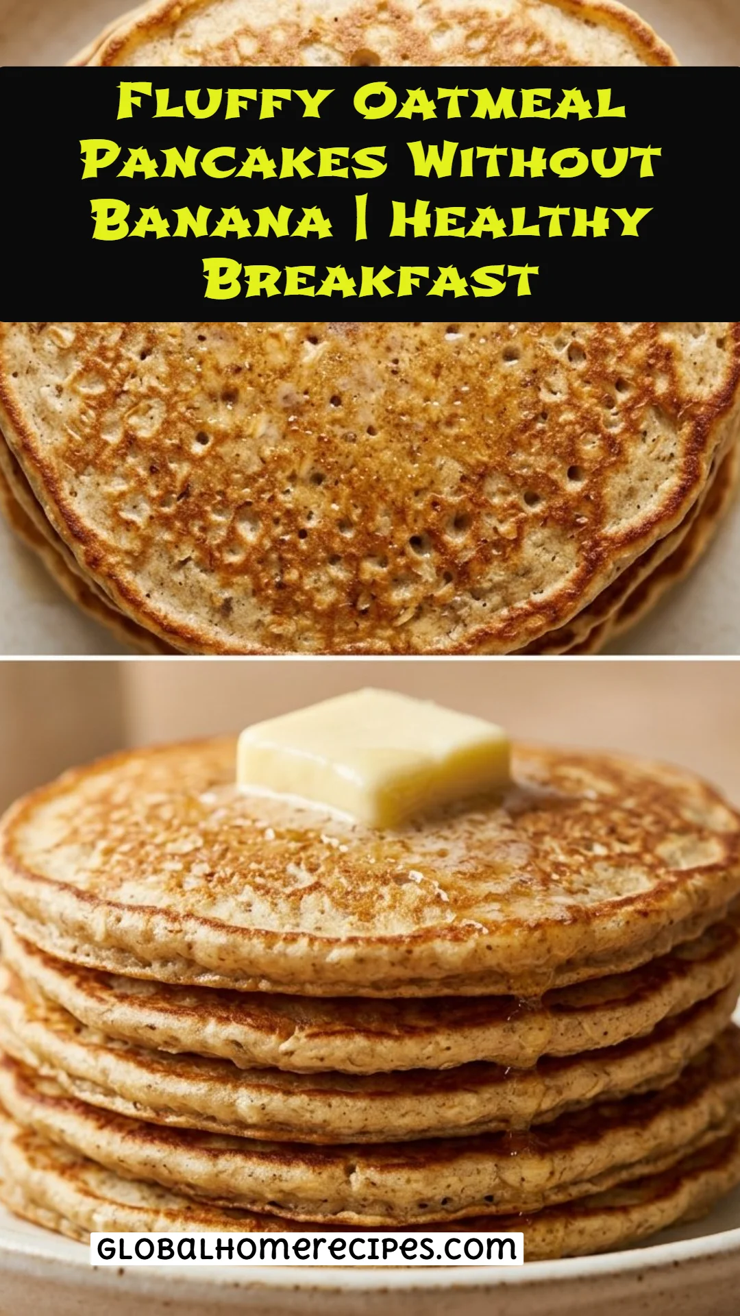 Fluffy Oatmeal Pancakes Without Banana | Healthy Breakfast