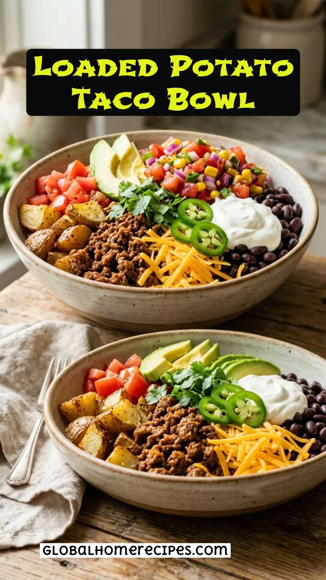 Loaded Potato Taco Bowl