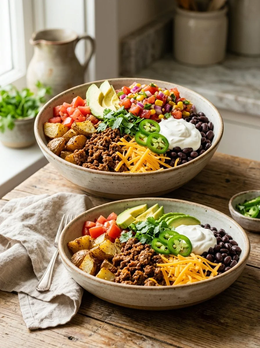 Loaded Potato Taco Bowl