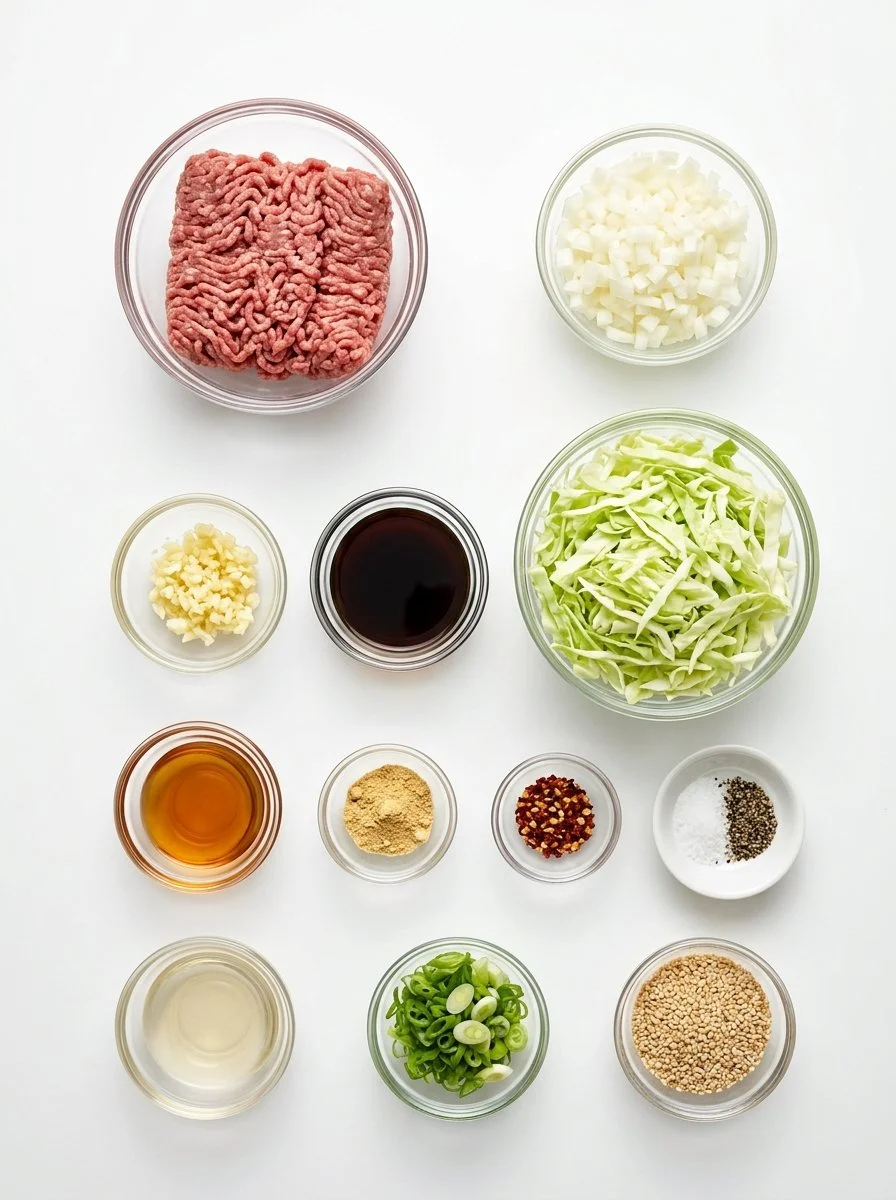 Low Carb Mongolian Ground Beef Cabbage