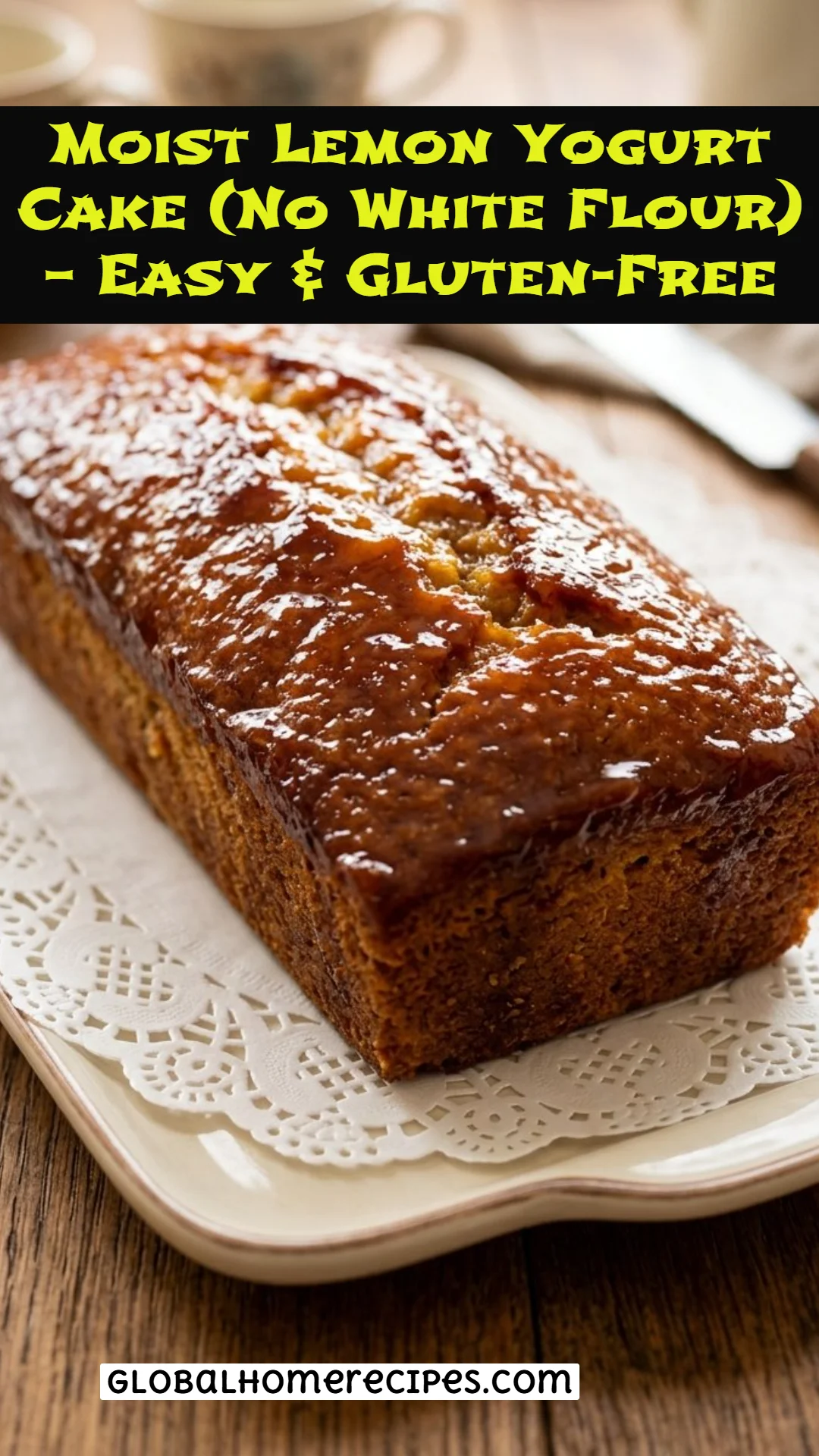 Moist Lemon Yogurt Cake (No White Flour) – Easy & Gluten-Free