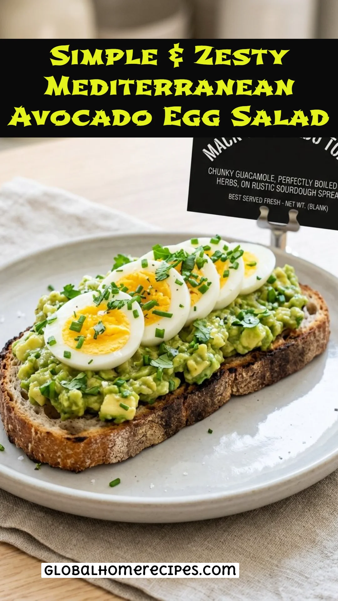 Simple & Zesty Mediterranean Avocado Egg Salad