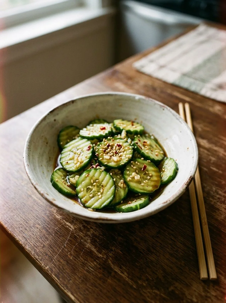 Delicious Asian cucumber salad with vibrant colors and flavors